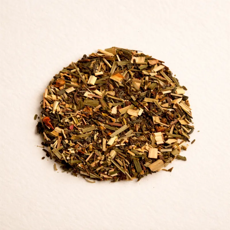Lemongrass & Vanilla Lemongrass & Vanilla — Green tea, lemongrass, coconut flakes, rosehip, coriander, fennel, roasted chicory, carob (locust bean), flavoring.. Buy tea at Dear Robert, Tbilisi